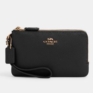 COACH Double Corner Zip Wristlet